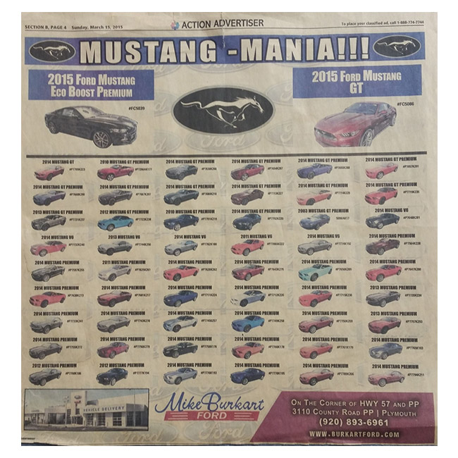 advertising mustang